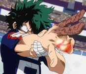 midoriya using one for all at the sports festival